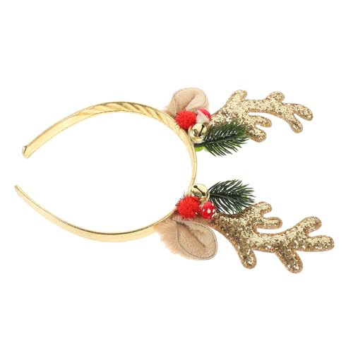 Beaupretty Weihnachtliches Rentier Geweih Stirnband mit Glocken Leichtes Hautfreundliches Haarreif für Erwachsene und Festliche Party und Karnevalsdeko Langlebiges Weihnachtsaccessoire von Beaupretty