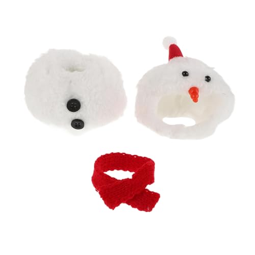 Beaupretty Weihnachts Schneemann Puppen Outfit Set mit Mütze und Schal Niedliche Winter Dekoration für Stehende und Sitzende Puppen Kreative Festliche Bekleidung für Weihnachtsdeko von Beaupretty