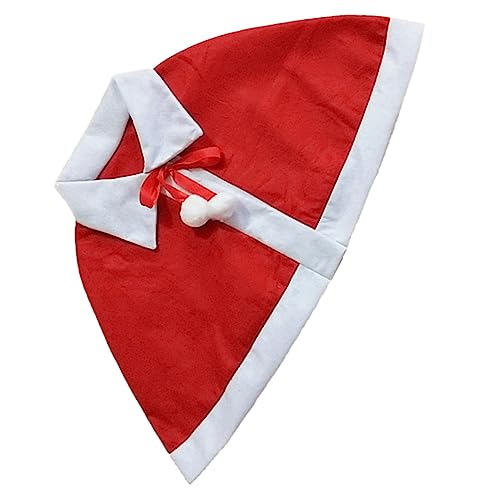 Beaupretty Weihnachtscape Kuscheligem Plüsch mit Modischem Bindekragen und Weißen Bommel Warmes Umhang Kostüm für Jungen und Mädchen für Cosplay Halloween und Festliche Anlässe Beaupretty Weihnachtscape Kuscheligem Plüsch mit Modischem Bindekragen und Weißen Bommel Warmes Umhang Kostüm für Jungen und Mädchen für Cosplay Halloween und Festliche Anlässe von Beaupretty