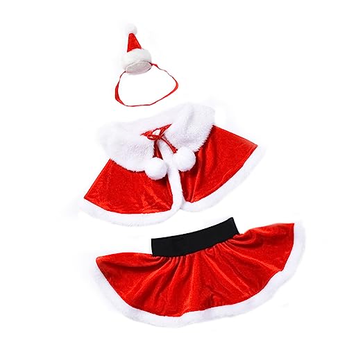 Beaupretty Weihnachtskostüm für Mädchen mit Cape Rock und Hut Elastisches Satinmaterial Festliches Cosplay Outfit für Weihnachten Tanz und Party Beaupretty Weihnachtskostüm für Mädchen mit Cape Rock und Hut Elastisches Satinmaterial Festliches Cosplay Outfit für Weihnachten Tanz und Party von Beaupretty