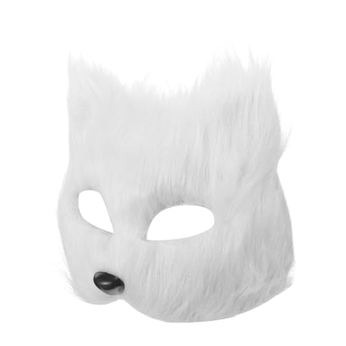 Beaupretty Weiße Fuchsmasken Cosplay Halbgesichtsmaske für Halloween Masquerade Party Damen Tiermotiv mit Bequemer und Feiner Verarbeitung Beaupretty Weiße Fuchsmasken Cosplay Halbgesichtsmaske für Halloween Masquerade Party Damen Tiermotiv mit Bequemer und Feiner Verarbeitung von Beaupretty