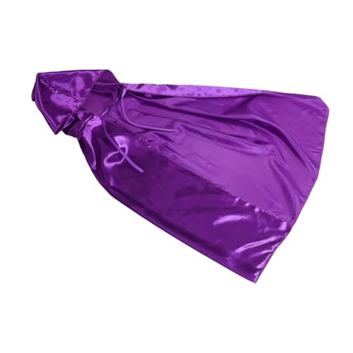 Beaupretty Witch's Schal -umhang Halloween-umhänge Für Frauen Umhang Foto-requisite Kapuzenmantel Halloween-party-umhang Klassischer Farbiger Hexenmantel Vampir -kap Satin Violett von Beaupretty