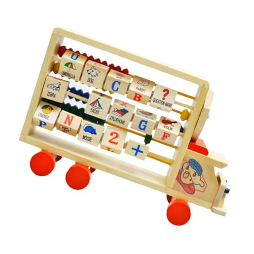 Beaupretty Zählrahmen aus Natürlichem Holz Bunte Perlen Pädagogisches Rechenspielzeug Gedächtnis Fingerfertigkeit und Mathematischem Lernen Leicht und Kompakt für Reisen und Zuhause von Beaupretty