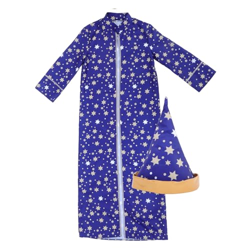 Beaupretty Zaubererroben Und Umhang Robe Für Zaubererkostüm Zaubererkostüm Für Mittelalterliche Zaubererroben Zaubererhut Zaubererkostüm Für Vierjährige Zaubererhut Für Männer von Beaupretty