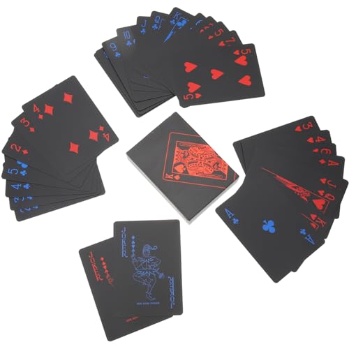 Beaupretty wasserdichte Pokerspielkarten Hochwertige Plastikspielkarten für Zuhause Tragbar und Langlebig für Spieleabende und Beaupretty wasserdichte Pokerspielkarten Hochwertige Plastikspielkarten für Zuhause Tragbar und Langlebig für Spieleabende und von Beaupretty