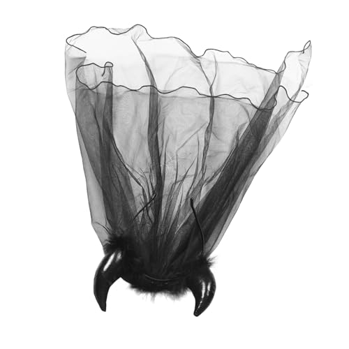 Halloween Kopfband mit Teufelshörnern Mystischer Brautschleier für Kostümpartys für Halloween Festliche Anlässe Langlebig Komfortabel Atmungsaktivem Material von Beaupretty