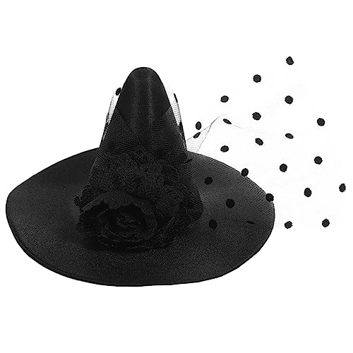 Mini Hut Haarspange Halloween Mesh Hexenhut Party Decor Requisiten für Kinder Erwachsene von Beaupretty