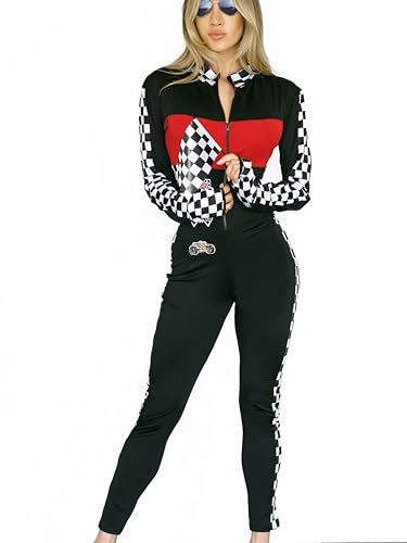 Beauty's Love Halloween-Rennfahrer-Kostüm, Speed-Autofahrer-Overall, Kostüm für Damen, Größe M Beauty's Love Halloween-Rennfahrer-Kostüm, Speed-Autofahrer-Overall, Kostüm für Damen, Größe M von Beauty's Love