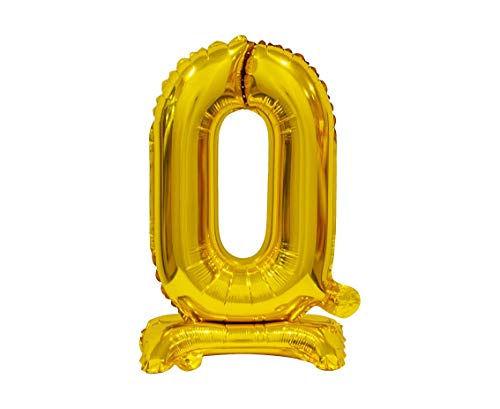 GoDan Beauty&Charm Luftballons Zahlen 0-9 zum Aufstellen auf dem Tisch 38 cm Folienballon Geburtstagsluftballons Zimmer und Raumdekoration beim Geburtstag Jubiläum (Zahl 0 Gold) von Beauty&Charm