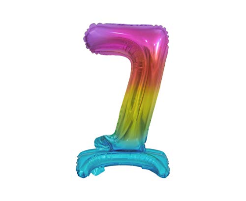 GoDan Beauty&Charm Luftballons Zahlen 0-9 zum Aufstellen auf dem Tisch 38 cm Folienballon Geburtstagsluftballons Zimmer und Raumdekoration beim Geburtstag Jubiläum (Zahl 7 Regenbogen) GoDan Beauty&Charm Luftballons Zahlen 0-9 zum Aufstellen auf dem Tisch 38 cm Folienballon Geburtstagsluftballons Zimmer und Raumdekoration beim Geburtstag Jubiläum (Zahl 7 Regenbogen) von Beauty&Charm