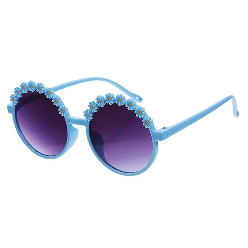 Beavorty 1 Paar Kleine Gänseblümchen- Trendy Gläser Blumen- Geformt Kinderbrille Teenager Für Lustige Brille Brillenstütze -sonnenbrillen-partybevorzugung Sky-blue Stk von Beavorty