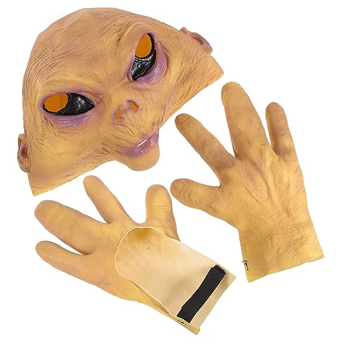 Beavorty 1 Satz Alien-Horror-Geister- -Kapuze Gasmaske Maskenkostüme halloween costume halloween kleidung Außerirdische Maske für Party Maskerade-Party-Alien-Maske Emulsion von Beavorty