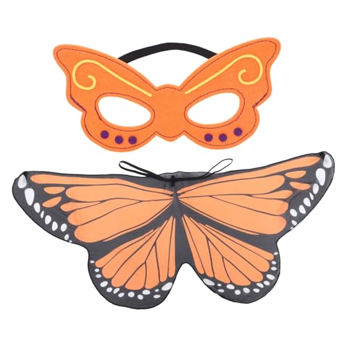 Beavorty 1 Satz Bühnenleistung Kostüm Erste Flügel Schmetterling Fee Mädchen Orange Chiffon Beavorty 1 Satz Bühnenleistung Kostüm Erste Flügel Schmetterling Fee Mädchen Orange Chiffon von Beavorty