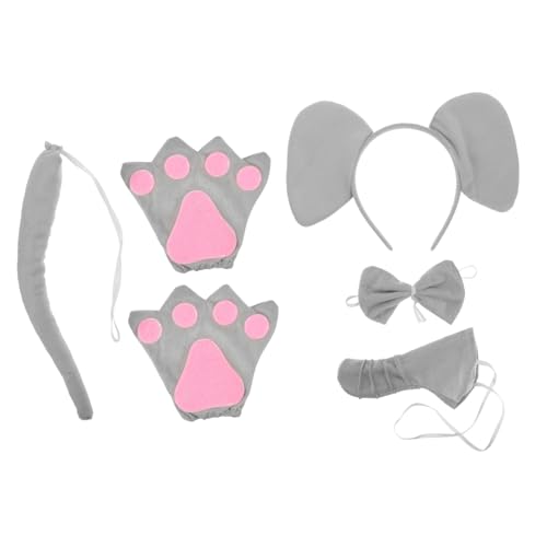 Beavorty 1 Satz Elefant -Kopfschmuck Set stutzenhalter Cosplay-Schwanzstütze Cosplay Elefantenkostüm Haarband mit Tierohren Cosplay Tierohr Stirnband Tierkostüm falsche Nase Stoff Beavorty 1 Satz Elefant -Kopfschmuck Set stutzenhalter Cosplay-Schwanzstütze Cosplay Elefantenkostüm Haarband mit Tierohren Cosplay Tierohr Stirnband Tierkostüm falsche Nase Stoff von Beavorty