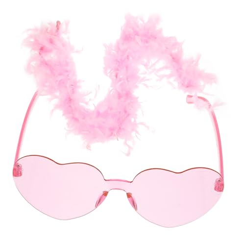 Beavorty 1 Satz Feminines mit Herz Sonnenbrille Pinkem Boa Schal für Partys Stilvolle Accessoires für Junggesellinnenabschiede Geburtstagsfeiern Tänze Leicht Tragbar Hautfreundlich Beavorty 1 Satz Feminines mit Herz Sonnenbrille Pinkem Boa Schal für Partys Stilvolle Accessoires für Junggesellinnenabschiede Geburtstagsfeiern Tänze Leicht Tragbar Hautfreundlich von Beavorty