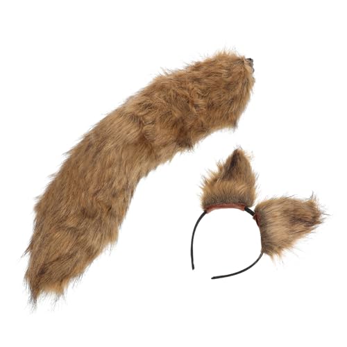 Beavorty 1 Satz Fuchsschwanz-Stirnband Kostüm pelzige Ohren Stirnbänder schnell Schlüssel LED Halloween pelziger Tierschwanz Tieres Ohrhaarband Simulierter Fuchspelz Coffee Beavorty 1 Satz Fuchsschwanz-Stirnband Kostüm pelzige Ohren Stirnbänder schnell Schlüssel LED Halloween pelziger Tierschwanz Tieres Ohrhaarband Simulierter Fuchspelz Coffee von Beavorty
