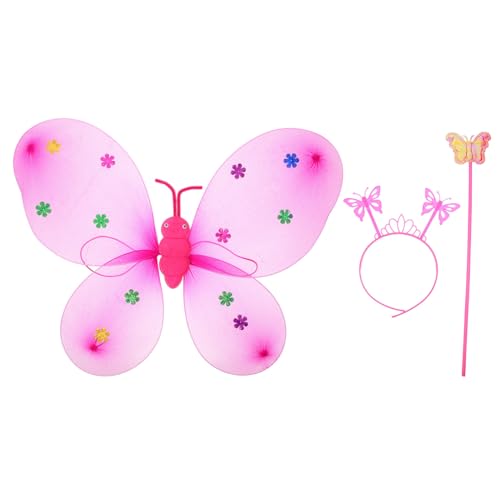 Beavorty 1 Satz Glitzernde Schmetterlingsflügel mit Feenstab Haarband für Fantasie Kostümzubehör für Karneval Cosplay Partys Batterie Beavorty 1 Satz Glitzernde Schmetterlingsflügel mit Feenstab Haarband für Fantasie Kostümzubehör für Karneval Cosplay Partys Batterie von Beavorty