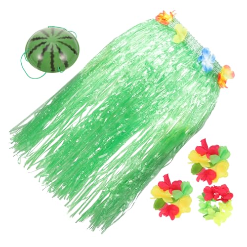 Beavorty 1 Satz Hawaiian Grasrock mit Wassermelonenausschnitt Blumenarmband Kopfband Teiliges Kostüm für Damen Tropische Luau Partys Strandveranstaltungen Beavorty 1 Satz Hawaiian Grasrock mit Wassermelonenausschnitt Blumenarmband Kopfband Teiliges Kostüm für Damen Tropische Luau Partys Strandveranstaltungen von Beavorty