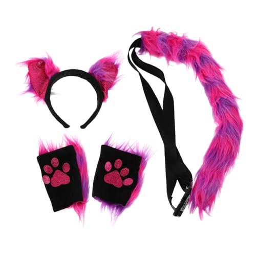 Beavorty 1 Satz Katzenohren-kostümset Katzenohren Haarspange Plüsch-ohr-stirnband Tierkostüm- Performance-halsband Tieres Ohrhaarband Ohr-stirnband Zum Verkleiden Kunstpelz von Beavorty