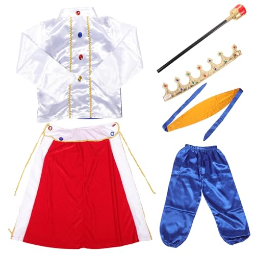Beavorty 1 Satz Königliches Kostümset für Jungen Halloween Umhang Accessoires für Cosplay Rollenspiele Kostümpartys Fotoshootings von Beavorty