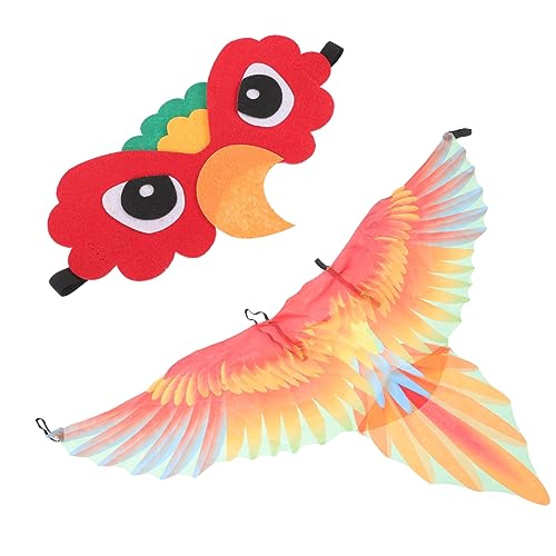 Beavorty 1 Satz Kostümset für Papageienflügeln und Vogelmaske für Halloween Geburtstagsfeiern und Karneval Bequeme und Farbenfrohe Verkleidungsaccessoires Beavorty 1 Satz Kostümset für Papageienflügeln und Vogelmaske für Halloween Geburtstagsfeiern und Karneval Bequeme und Farbenfrohe Verkleidungsaccessoires von Beavorty