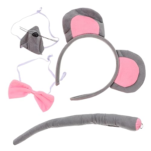 Beavorty 1 Satz Kostümset für Teiliges mit Grauen Handschuhen Nase Karneval Geburtstagsfeiern Einzigartiges Accessoire für Kleine Mäusefreunde Beavorty 1 Satz Kostümset für Teiliges mit Grauen Handschuhen Nase Karneval Geburtstagsfeiern Einzigartiges Accessoire für Kleine Mäusefreunde von Beavorty