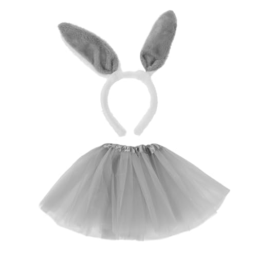 Beavorty 1 Satz Osteranzug Tier Tutu Rock Häschen-Tutu-Kostüm Hasenohren Stirnbänder für kinderkleider kinderkleidung ostern stirnband rock Mädchen Osterrock Stirnband Acetat von Beavorty