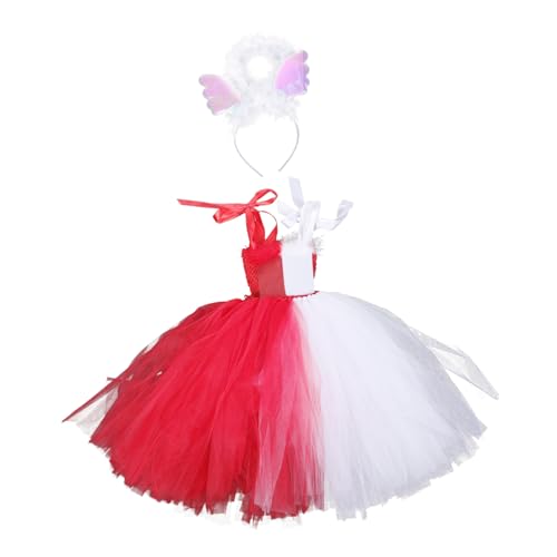 Beavorty 1 Satz Prinzessinnenkostüm für Mädchen Tüllkleid mit Haarreifen für Halloween Rollenspiele und Kostümpartys Langlebig und für Verkleidung und Cosplay von Beavorty