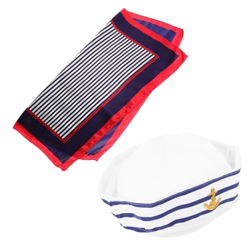 Beavorty 1 Satz Sailor Hat und Schal Set für Cosplay Teiliges Kostümzubehör für Männer und Frauen Stilvolle und Bequeme Matrosenmütze für Partys Karneval und Alltag Beavorty 1 Satz Sailor Hat und Schal Set für Cosplay Teiliges Kostümzubehör für Männer und Frauen Stilvolle und Bequeme Matrosenmütze für Partys Karneval und Alltag von Beavorty