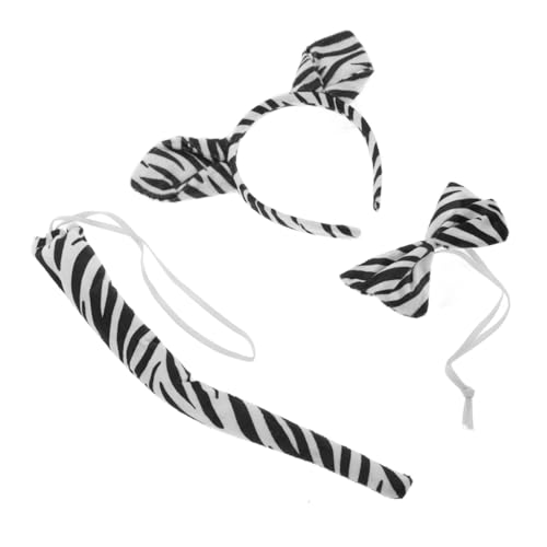 Beavorty 1 Satz Tierohren für Cosplay Tier-Stirnband-Kostüm Partystirnband Flexibel Halloween-Kopfschmuck tierisches Haarband Stirnband mit Zebraohren Stoff von Beavorty