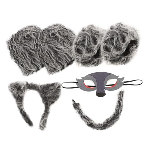 Beavorty 1 Satz Wolf Kostüm für Halloween Teiliges Wolf Cosplay mit Maske und Dekorativen Handschuhen für Partys und Rollenspiele Strapazierfähigen und Bequemen Materialien von Beavorty