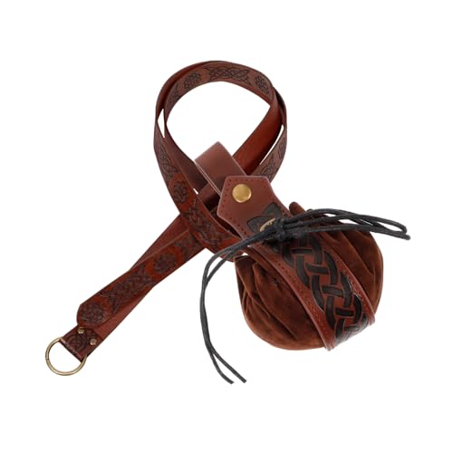 Beavorty 1 Satz mittelalterliches Zubehör mittelalterlicher Münzbeutel Retro mittelalterlicher Gürtel Schnalle Kostüm Renaissance-Gürteltasche -Kleidung PU-Leder Beavorty 1 Satz mittelalterliches Zubehör mittelalterlicher Münzbeutel Retro mittelalterlicher Gürtel Schnalle Kostüm Renaissance-Gürteltasche -Kleidung PU-Leder von Beavorty