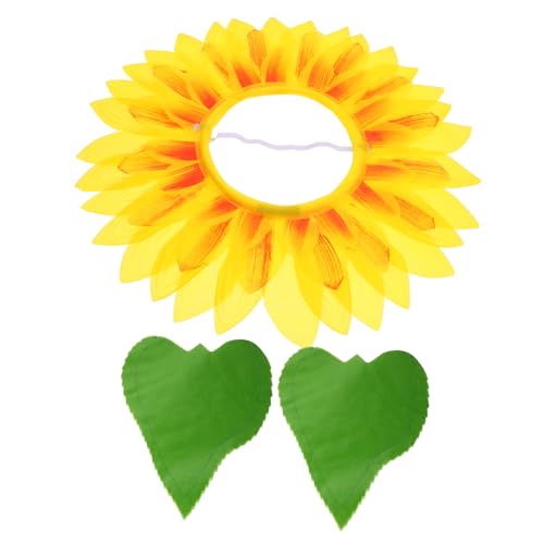 Beavorty 1 Set Für Blumen Cosplay Kapuze Teenager Lustiger Partyhut Kopfbedeckung Handschuhe Grüne Requisiten Gastgeschenk Zubehör Blätter Gelbe Halloween Sonnenblumen Spiele von Beavorty