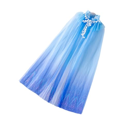 Beavorty 1 Stück Bunter Cosplay Umhang Netzstoff mit Pailletten für Mädchen Eleganter Kostüm Cape für Karneval Halloween und Geburtstagsfeiern von Beavorty