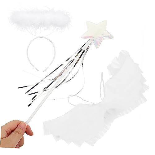 Beavorty 1Satz Engelskostüm Für Teiliges Cosplay Mit Flügeln Kopfschmuck Zauberstab Für Karneval Halloween Bühnenaufführungen von Beavorty