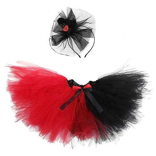 Beavorty 1Satz Halloween Blasenrock Mit Schwarzem Kostüm Für Damen Kopfbedeckung Für Kostümpartys Cosplay Events von Beavorty