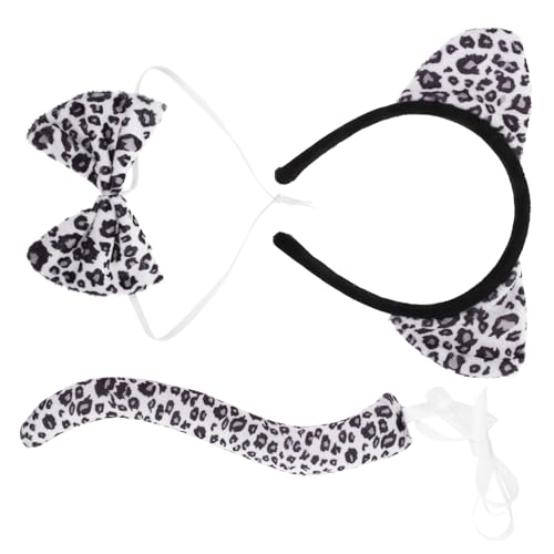 Beavorty 1Satz Leoparden Ohrkostüm Set Für Haarreif Dekorativer Fliege Für Halloween Karneval Mottopartys Kreatives Cosplay Zubehör Für Geburtstagsfeiern von Beavorty