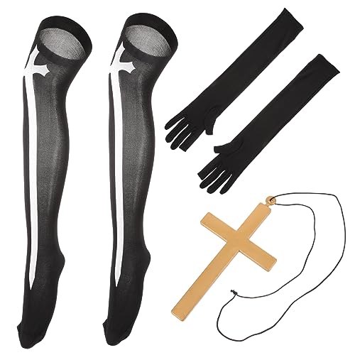 Beavorty 1Satz Nonnen Kostümzubehör Lange Oberschenkel Halskette für Halloween Karneval Cosplay Rollenspiele Stilvolles Bequemes von Beavorty