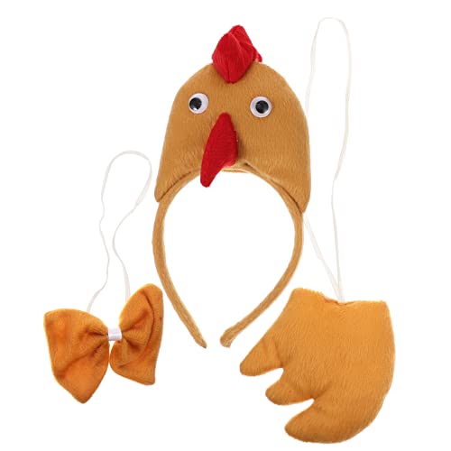 Beavorty 1Satz Osterhuhn Haarreifen Set Teiliges Cosplay Kostüm Accessoire für Osterfeier Kindergeburtstag Fasching Lustige Kopfbedeckung mit Küken Design von Beavorty