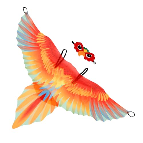 Beavorty 1Satz Papageien Kostüm für Vielseitiger Umhang mit Vogelflügel Design Elastische Schultergurte für Karneval Verarbeitung Details von Beavorty
