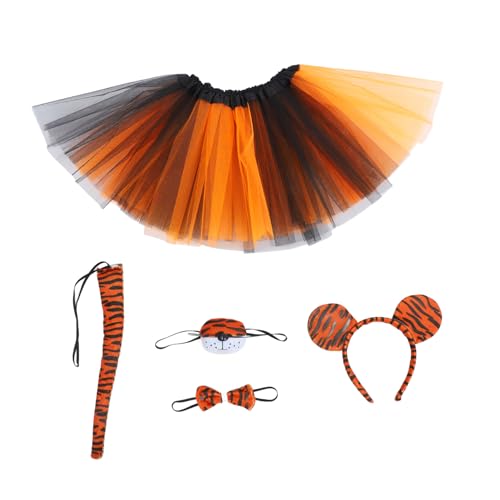 Beavorty 1Satz Tigerkostüm für Halloween Teiliges mit Tigerohren Haarband Fliege Rock Cosplay Tier Themenpartys Fotoshootings Beavorty 1Satz Tigerkostüm für Halloween Teiliges mit Tigerohren Haarband Fliege Rock Cosplay Tier Themenpartys Fotoshootings von Beavorty