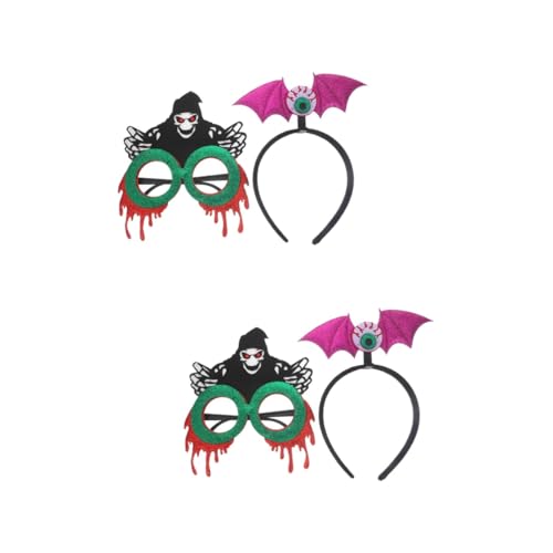 Beavorty 2 Sätze Halloween Haarreif Teilig mit Blutauge Brillen und Fledermausflügeln Einzigartiges Halloween Party Haarband Robustes Kostümzubehör für Themenpartys und Karneval Beavorty 2 Sätze Halloween Haarreif Teilig mit Blutauge Brillen und Fledermausflügeln Einzigartiges Halloween Party Haarband Robustes Kostümzubehör für Themenpartys und Karneval von Beavorty
