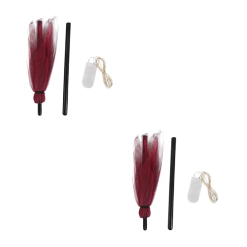 Beavorty 2 Sätze Halloween Hexenbesen mit Bunten LED Lichtern Leuchtender Reisigbesen als Partydeko und Bühnenrequisite für Cosplay und Festlichkeiten Beavorty 2 Sätze Halloween Hexenbesen mit Bunten LED Lichtern Leuchtender Reisigbesen als Partydeko und Bühnenrequisite für Cosplay und Festlichkeiten von Beavorty