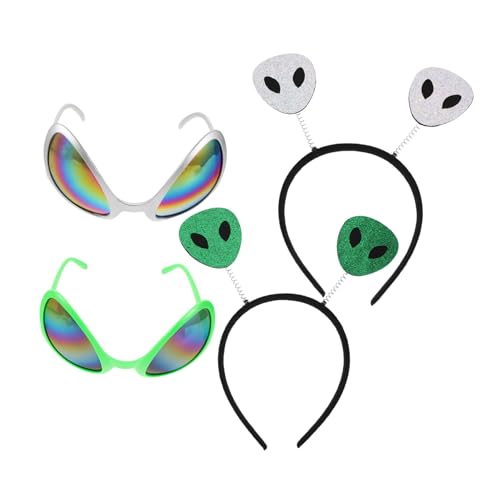 Beavorty 2sätze Kostümzubehör-set Mit Antennen-stirnband Und Glitzer-sonnenbrillen Für Weltraum-themenkostüm Und Cosplay-events Beavorty 2sätze Kostümzubehör-set Mit Antennen-stirnband Und Glitzer-sonnenbrillen Für Weltraum-themenkostüm Und Cosplay-events von Beavorty