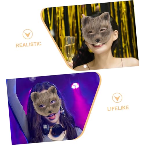 Beavorty 2 Stck Realistische Fuchs Maske Teiliges Cosplay Tiermaske für Maskerade Party Unisex Leicht und Komfortabel Geeignet für Kostüm und Dekoration Beavorty 2 Stck Realistische Fuchs Maske Teiliges Cosplay Tiermaske für Maskerade Party Unisex Leicht und Komfortabel Geeignet für Kostüm und Dekoration von Beavorty