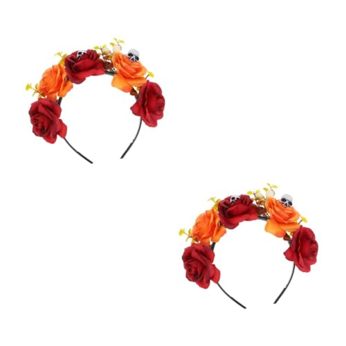 Beavorty 2 Stck. Halloween Haarreif Damen Skull Rosen Kopfschmuck Halloween Haarschmuck Stirnband für Party und Cosplay Langlebiges Hair Decor für Frauen und Mädchen Beavorty 2 Stck. Halloween Haarreif Damen Skull Rosen Kopfschmuck Halloween Haarschmuck Stirnband für Party und Cosplay Langlebiges Hair Decor für Frauen und Mädchen von Beavorty