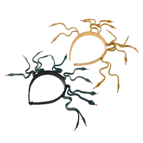 Beavorty 2 Stück Ägyptischer -kopfschmuck Kopfschmuck Anziehen Ägyptische Stirnbandkrone Schlangenstirnbandgrün Haarzubehör Für Frauen Schlangenkopfschmuck Für Frauen Kleber von Beavorty