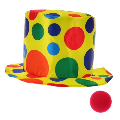 Beavorty 2 Stück Clown Hut und Nase Lustige Cosplay Accessoires für Erwachsene für Halloween Fasching und Geburtstagsfeiern Beavorty 2 Stück Clown Hut und Nase Lustige Cosplay Accessoires für Erwachsene für Halloween Fasching und Geburtstagsfeiern von Beavorty