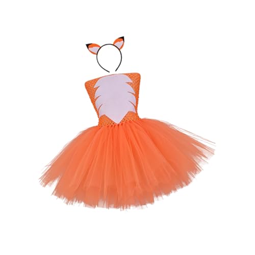 Beavorty 2 Stück Fuchs-anziehset Kleid Rock Mit Haarband Cosplay-rock Für Mädchen von Beavorty