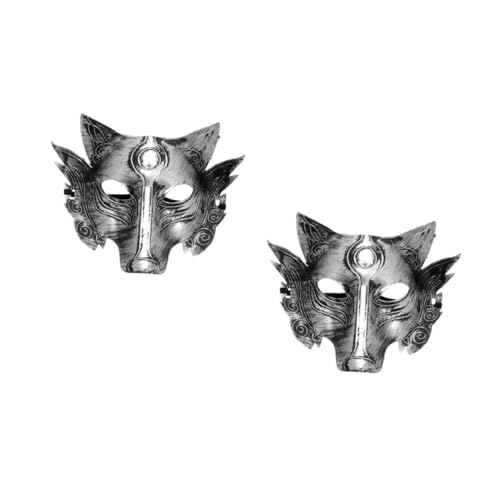 Beavorty 2 Stück Gruselige Wolfkopf Maske Halloween Cosplay Tiergesichtsmaske mit Elastischem Band für Karneval Party Dekoration und Kostüm Erwachsene Beavorty 2 Stück Gruselige Wolfkopf Maske Halloween Cosplay Tiergesichtsmaske mit Elastischem Band für Karneval Party Dekoration und Kostüm Erwachsene von Beavorty